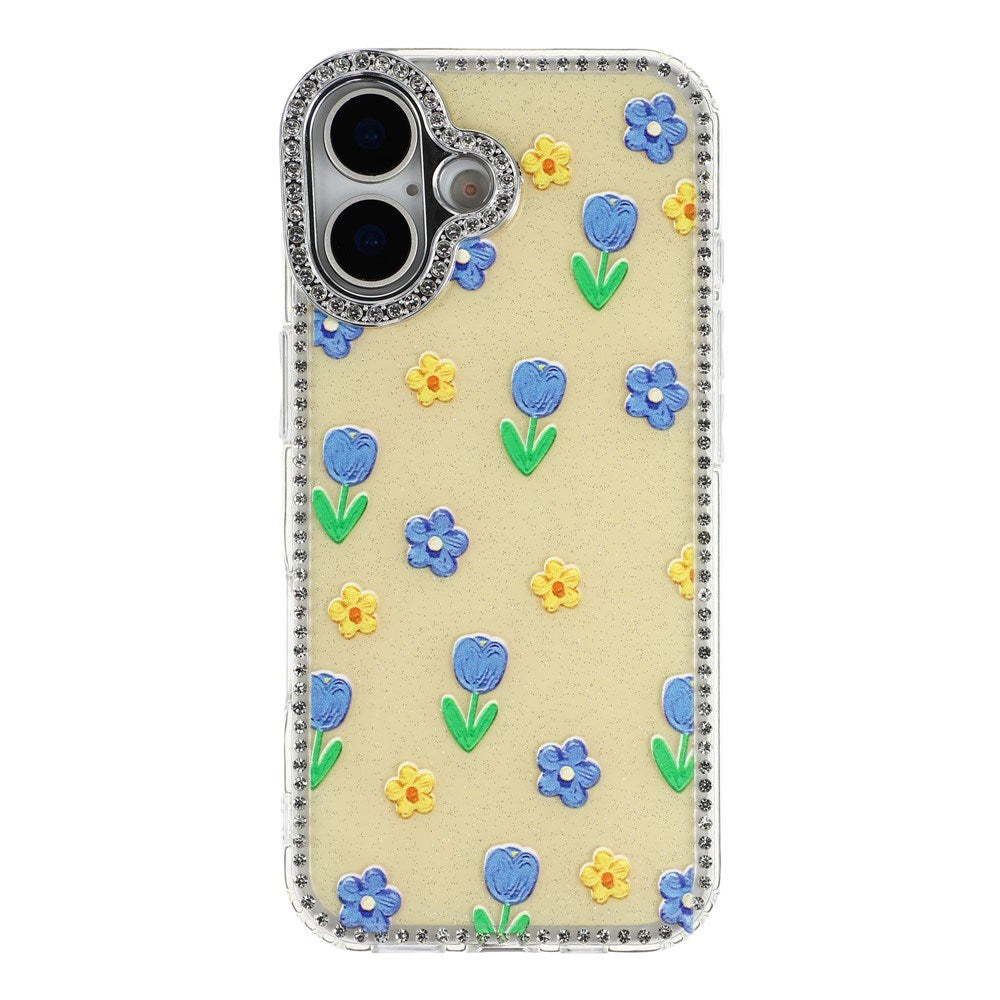 iPhone 17 EIDERWOOD Hybridskal med Strass & Blommönster - Gul / Tulpaner