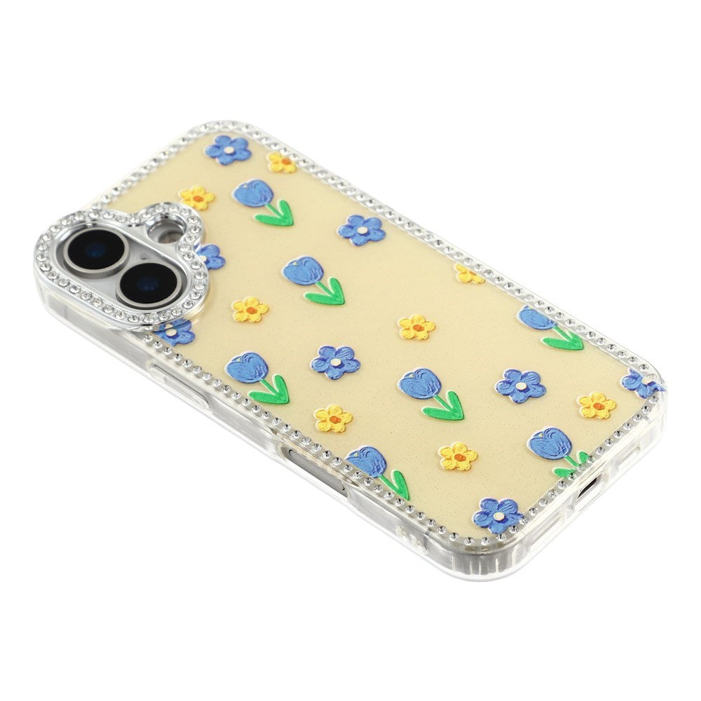 iPhone 17 EIDERWOOD Hybridskal med Strass & Blommönster - Gul / Tulpaner