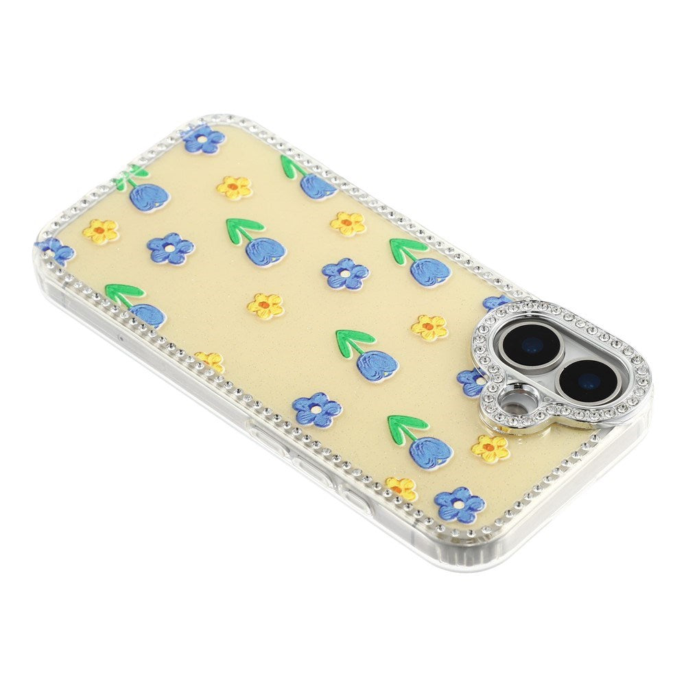 iPhone 17 EIDERWOOD Hybridskal med Strass & Blommönster - Gul / Tulpaner
