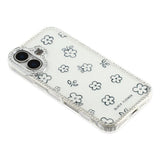 iPhone 17 EIDERWOOD Hybridskal med Strass & Blommönster - Vit / Blommor