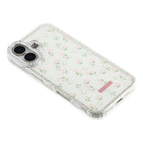 iPhone 17 EIDERWOOD Hybridskal med Strass & Blommönster - Vit / Vårblommor