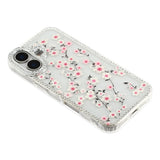 iPhone 17 EIDERWOOD Hybridskal med Strass & Blommönster - Genomskinlig / Körsbärsblommor