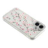 iPhone 17 EIDERWOOD Hybridskal med Strass & Blommönster - Genomskinlig / Körsbärsblommor
