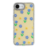 iPhone 17e / 16e EIDERWOOD Hybridskal med Strass & Blommönster - Gul / Tulpaner