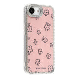 iPhone 17e / 16e EIDERWOOD Hybridskal med Strass & Blommönster - Rosa / Blommor