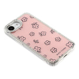 iPhone 17e / 16e EIDERWOOD Hybridskal med Strass & Blommönster - Rosa / Blommor