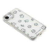 iPhone 17e / 16e EIDERWOOD Hybridskal med Strass & Blommönster - Vit / Blommor