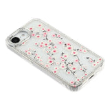 iPhone 17e / 16e EIDERWOOD Hybridskal med Strass & Blommönster - Genomskinlig / Körsbärsblommor
