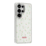 Samsung Galaxy S26 Ultra EIDERWOOD Hybridskal med Strass & Blommönster - Vit / Vårblommor