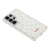 Samsung Galaxy S26 Ultra EIDERWOOD Hybridskal med Strass & Blommönster - Vit / Vårblommor
