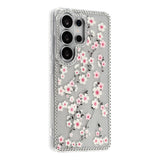 Samsung Galaxy S26 Ultra EIDERWOOD Hybridskal med Strass & Blommönster - Genomskinlig / Körsbärsblommor