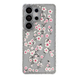 Samsung Galaxy S26 Ultra EIDERWOOD Hybridskal med Strass & Blommönster - Genomskinlig / Körsbärsblommor