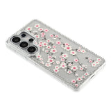 Samsung Galaxy S26 Ultra EIDERWOOD Hybridskal med Strass & Blommönster - Genomskinlig / Körsbärsblommor