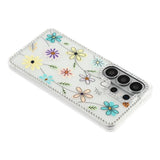 Samsung Galaxy S26 Ultra EIDERWOOD Hybridskal med Strass & Blommönster - Vit / Flerfärgade Blommor