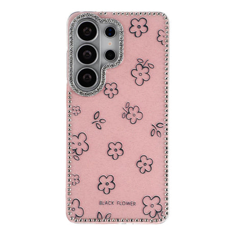 Samsung Galaxy S26 Ultra EIDERWOOD Hybridskal med Strass & Blommönster - Rosa / Blommor