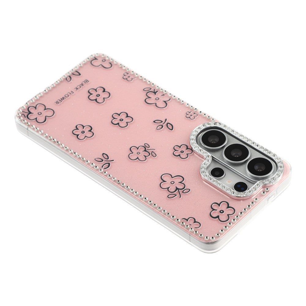 Samsung Galaxy S26 Ultra EIDERWOOD Hybridskal med Strass & Blommönster - Rosa / Blommor