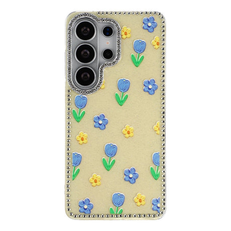 Samsung Galaxy S26 Ultra EIDERWOOD Hybridskal med Strass & Blommönster - Gul / Tulpaner