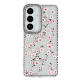 Samsung Galaxy S26 EIDERWOOD Hybridskal med Strass & Blommönster - Genomskinlig / Körsbärsblommor