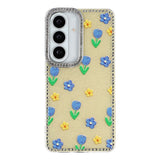 Samsung Galaxy S26 EIDERWOOD Hybridskal med Strass & Blommönster - Gul / Tulpaner