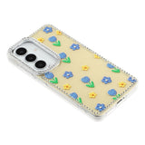 Samsung Galaxy S26 EIDERWOOD Hybridskal med Strass & Blommönster - Gul / Tulpaner