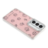 Samsung Galaxy S26 EIDERWOOD Hybridskal med Strass & Blommönster - Rosa / Blommor