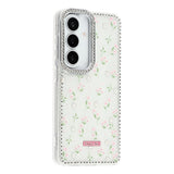 Samsung Galaxy S26 EIDERWOOD Hybridskal med Strass & Blommönster - Vit / Vårblommor