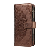 iPhone 17 Pro EIDERWOOD Fodral med 9 Korthållare - Blixtlåsficka - RFDI-Blockering - Rem - Brun