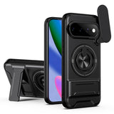 Google Pixel 11 / 11 Pro EIDERWOOD Hybrid Hantverkar Skal m. Kickstand & Cam Slider - MagSafe Kompatibel - Svart