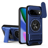Google Pixel 11 / 11 Pro EIDERWOOD Hybrid Hantverkar Skal m. Kickstand & Cam Slider - MagSafe Kompatibel - Blå