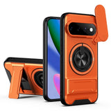 Google Pixel 11 / 11 Pro EIDERWOOD Hybrid Hantverkar Skal m. Kickstand & Cam Slider - MagSafe Kompatibel - Orange