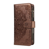 iPhone 17 EIDERWOOD Fodral med 9 Korthållare - Blixtlåsficka - RFDI-Blockering - Rem - Brun
