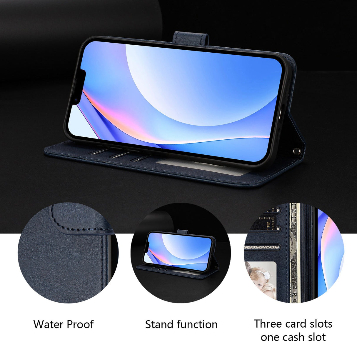 Honor 600 / 600 Pro EIDERWOOD Konstläder Fodral m. Rem - Blå