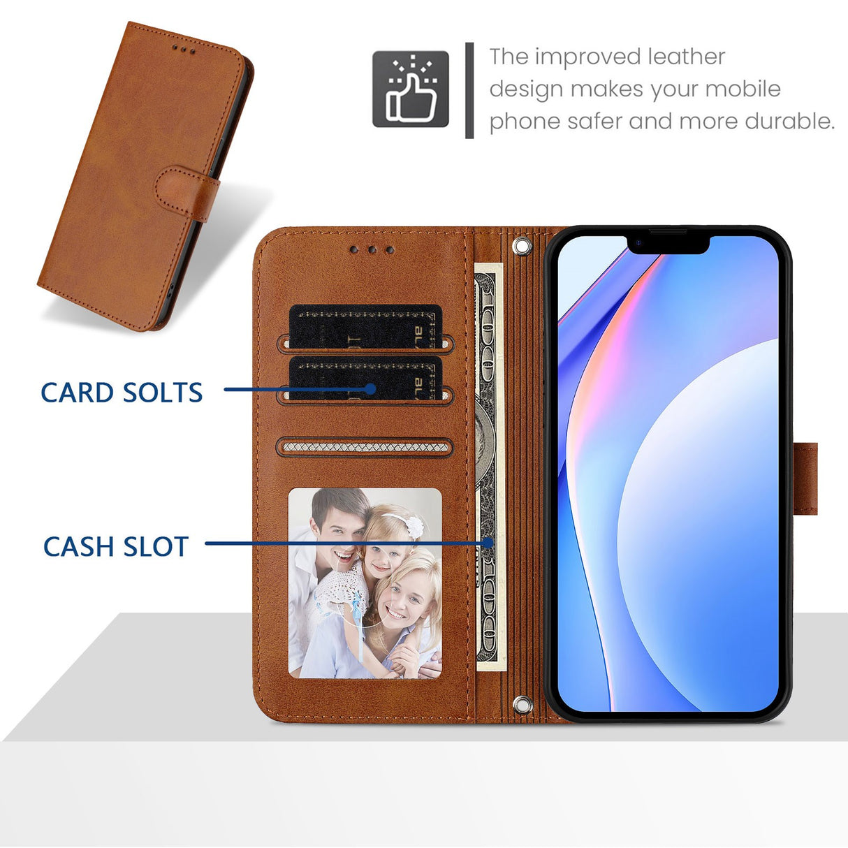 Honor 600 / 600 Pro EIDERWOOD Konstläder Fodral m. Rem - Brun