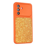 Samsung Galaxy A17 (5G) EIDERWOOD Flexibelt Plast Skal m. Glitter - Orange