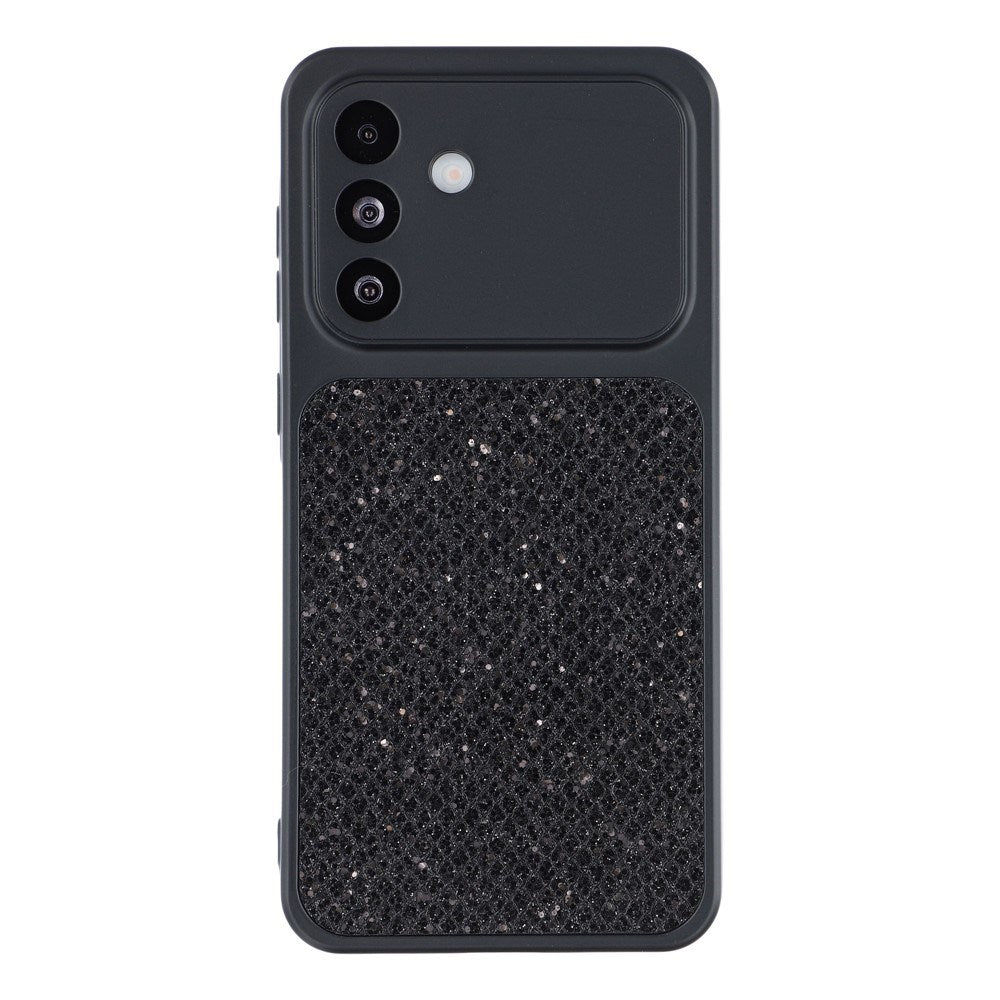 Samsung Galaxy A17 (5G) EIDERWOOD Flexibelt Plast Skal m. Glitter - Svart