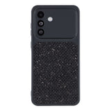 Samsung Galaxy A17 (5G) EIDERWOOD Flexibelt Plast Skal m. Glitter - Svart