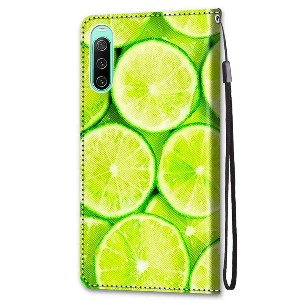 Sony Xperia 10 IV Plånboksfodral m. Rem - Lime