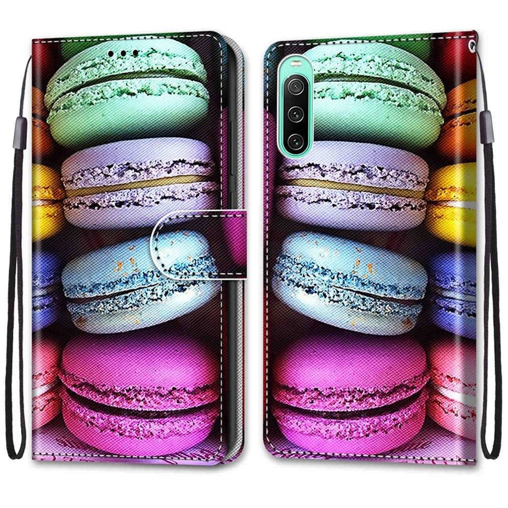 Sony Xperia 10 IV Plånboksfodral m. Rem - Macarons