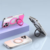iPhone 17 EIDERWOOD Hybrid Skal med Stativfunktion - MagSafe Kompatibel - Genomskinlig / Orange