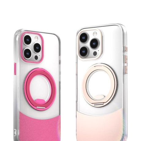 iPhone 16 EIDERWOOD Hybrid Skal med Stativfunktion - MagSafe Kompatibel - Genomskinlig / Rosa