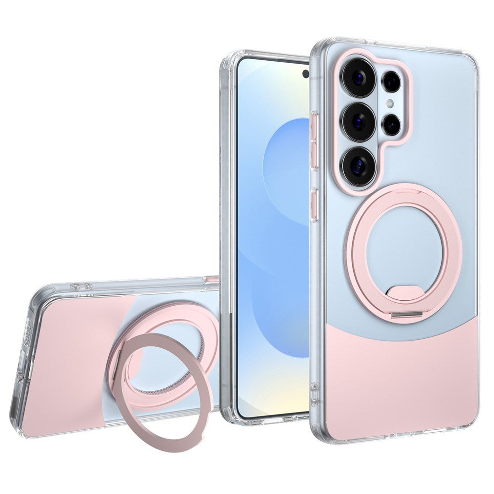 Samsung Galaxy S26 Ultra EIDERWOOD Hybrid Skal med Stativfunktion - MagSafe Kompatibel - Genomskinlig / Rosa