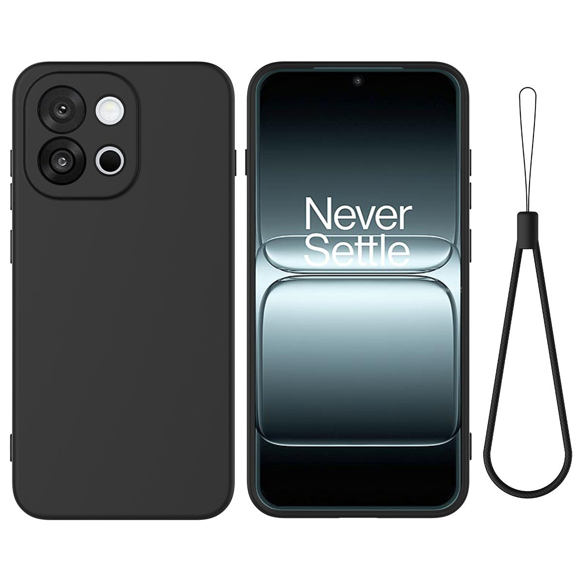 OnePlus Nord 6 EIDERWOOD Fodrat Silikon Skal m. Rem - Svart