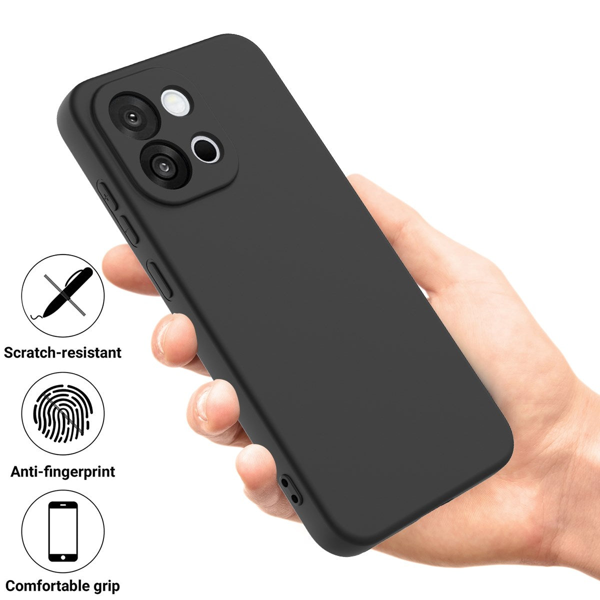 OnePlus Nord 6 EIDERWOOD Fodrat Silikon Skal m. Rem - Svart