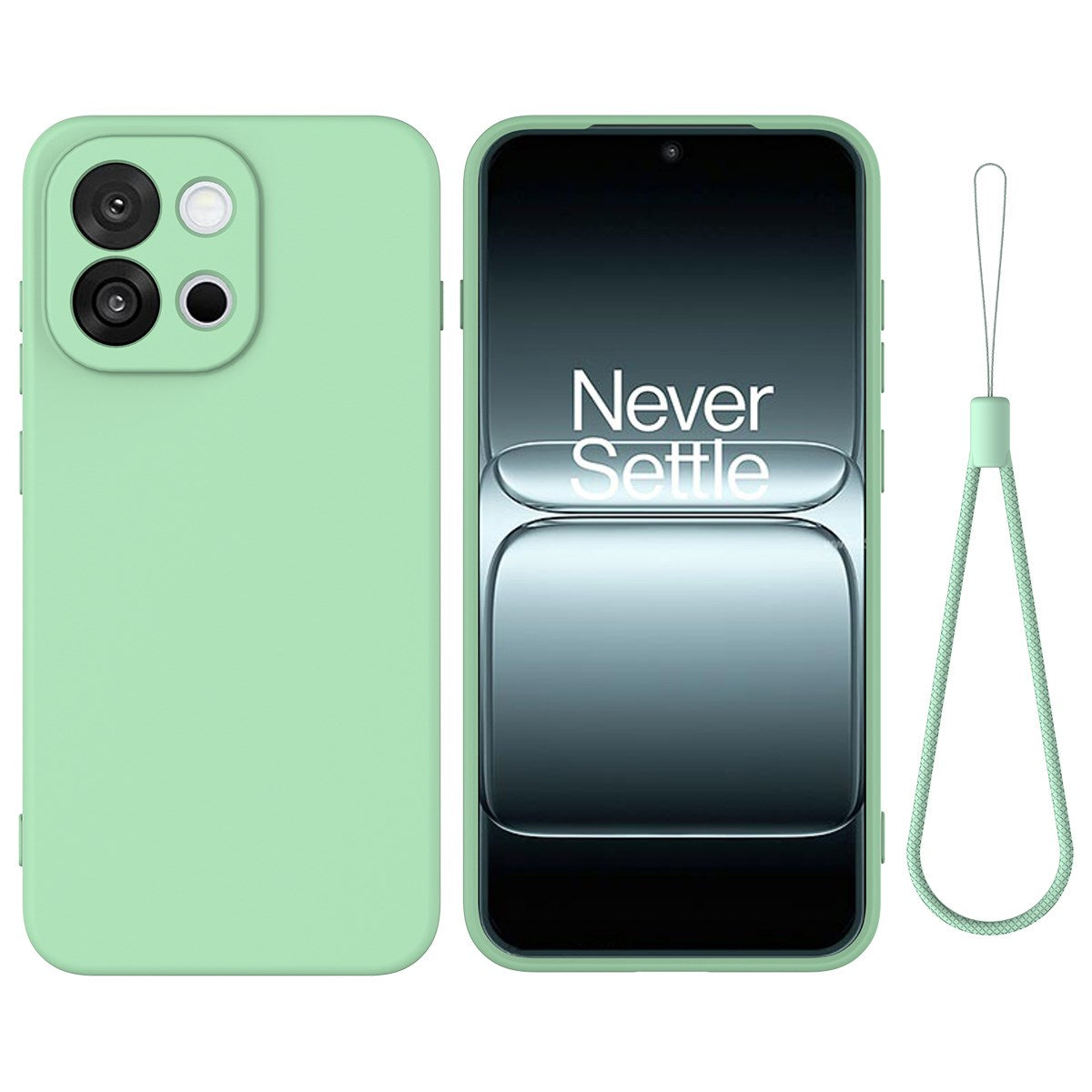 OnePlus Nord 6 EIDERWOOD Fodrat Silikon Skal m. Rem - Grön