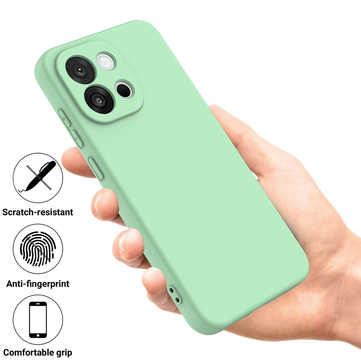 OnePlus Nord 6 EIDERWOOD Fodrat Silikon Skal m. Rem - Grön
