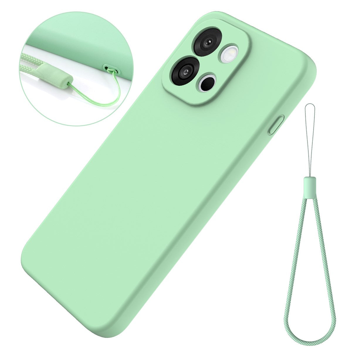 OnePlus Nord 6 EIDERWOOD Fodrat Silikon Skal m. Rem - Grön