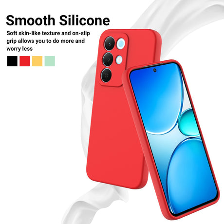 Realme C100 EIDERWOOD Silikon Skal m. Rem - Röd