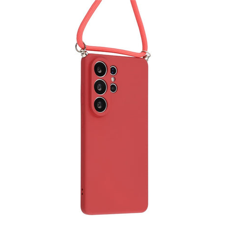 Samsung Galaxy S26 Ultra EIDERWOOD Fodrat Flexibelt Plast Skal m. Rem - Mörkröd