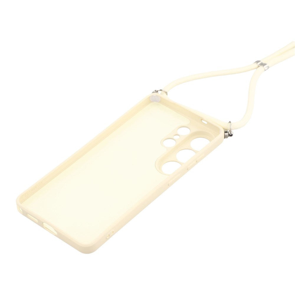Samsung Galaxy S26 Ultra EIDERWOOD Fodrat Flexibelt Plast Skal m. Rem - Beige