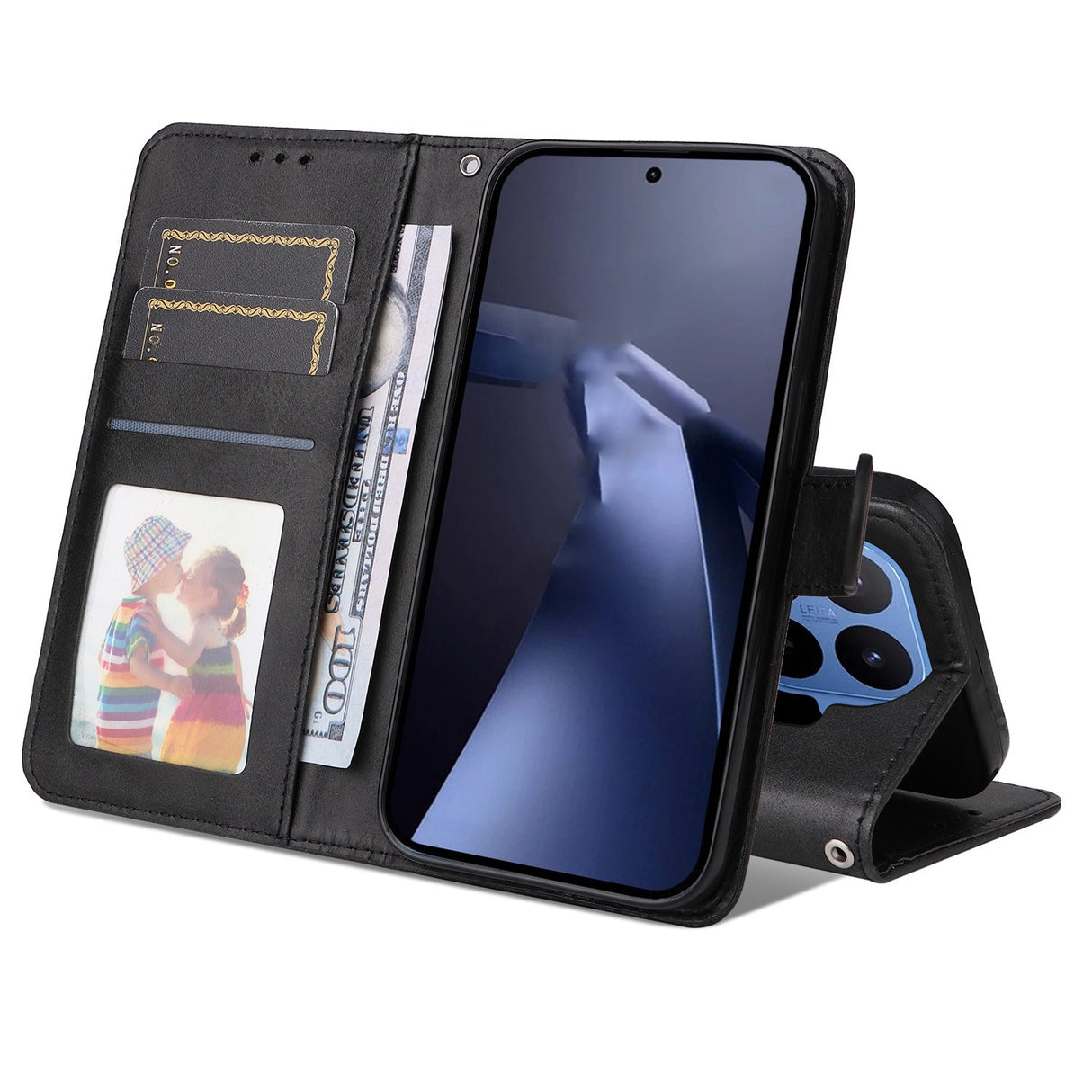 Xiaomi 17T Pro EIDERWOOD Konstläder Fodral m. Rem - Svart
